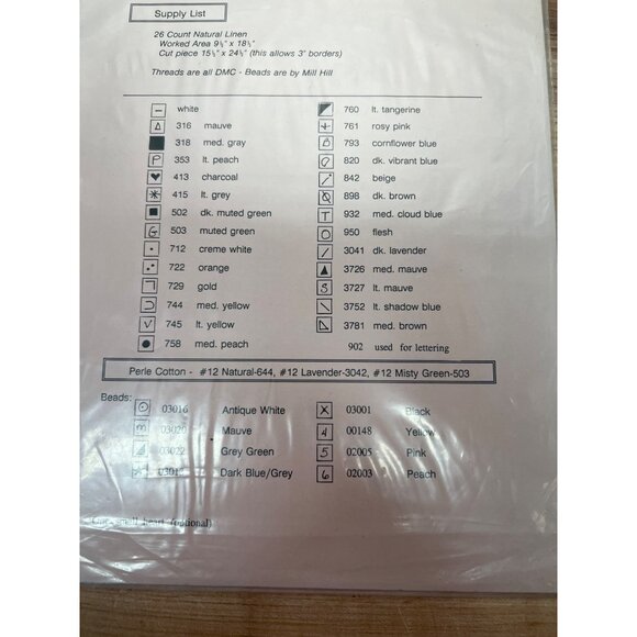 "The Ark Leaves In Ten Minutes" Cross-Stitch Pattern 26 Count Natural Linen By M - Picture 3 of 3